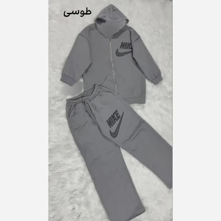 ست سویشرت شلوار نایک تو کرکی فری سایز 36 تا 46 جیب دار
