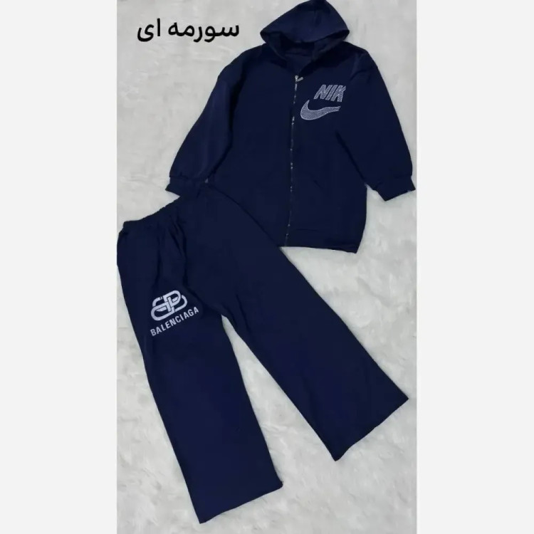ست سویشرت شلوار نایک تو کرکی فری سایز 36 تا 46 جیب دار