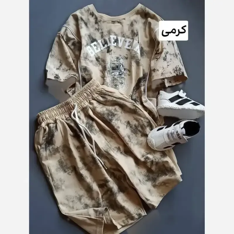 ست ابروبادی لش اسپرت دخترانه و پسرانه سایزبندی 50 تا 65 مناسب 6 تا 13 سال در 6 رنگ پرفروش جنس پنبه یک رو با چاپ زول