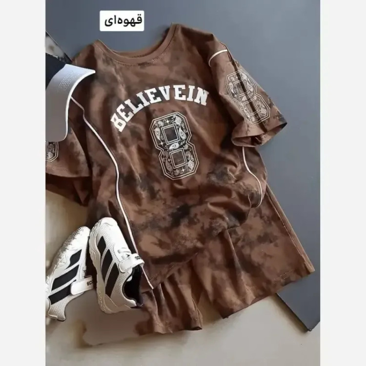 ست ابروبادی لش اسپرت دخترانه و پسرانه سایزبندی 50 تا 65 مناسب 6 تا 13 سال در 6 رنگ پرفروش جنس پنبه یک رو با چاپ زول