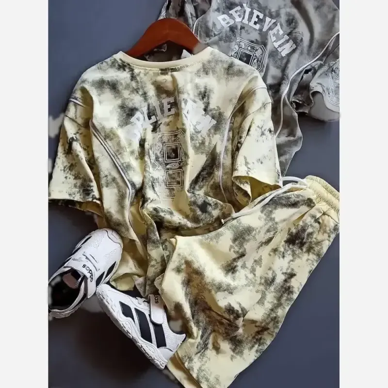 ست ابروبادی لش اسپرت دخترانه و پسرانه سایزبندی 50 تا 65 مناسب 6 تا 13 سال در 6 رنگ پرفروش جنس پنبه یک رو با چاپ زول