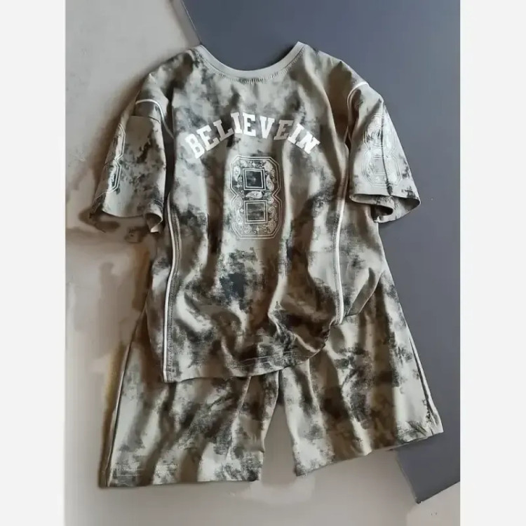 ست ابروبادی لش اسپرت دخترانه و پسرانه سایزبندی 50 تا 65 مناسب 6 تا 13 سال در 6 رنگ پرفروش جنس پنبه یک رو با چاپ زول