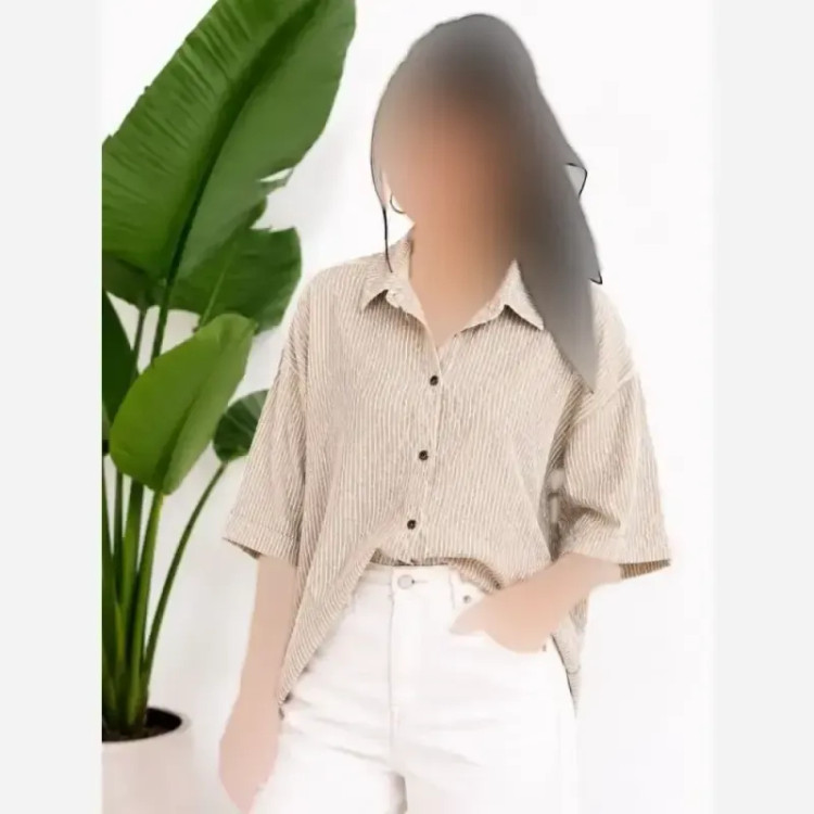 شومیز باکسی ترلان جنس زنبوری مناسب سایز 38 تا 46