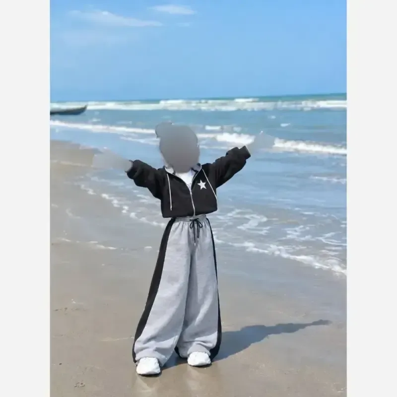 ست سه تیکه آستین بلند پاییزه مدل برکه مناسب سن 4 تا 14 سال