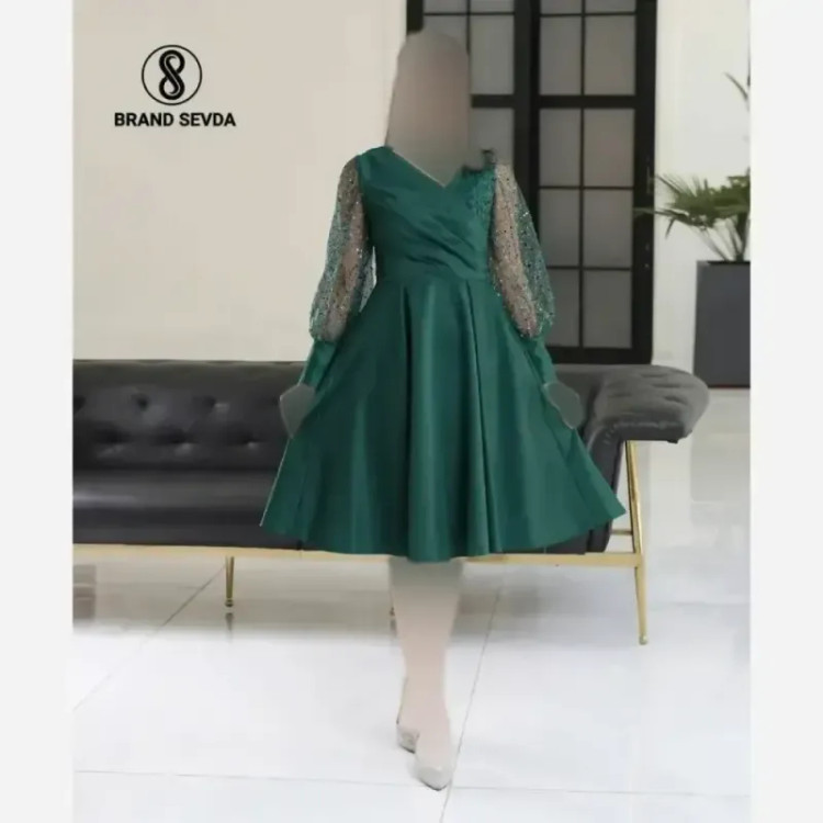 لباس مدل همتا متریال جسیمکو و ساتن سنگ دوزی شده سایز 38 تا 46