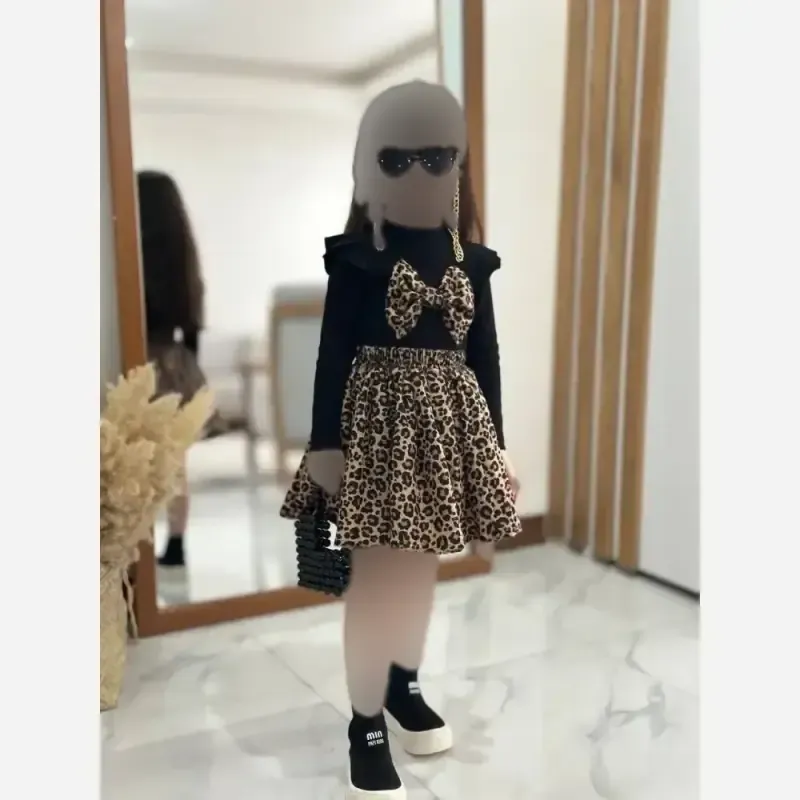 ست بلوز شلوار کتان بگ دخترانه طرح پروانه پاییزه رنگ صورتی و سبز