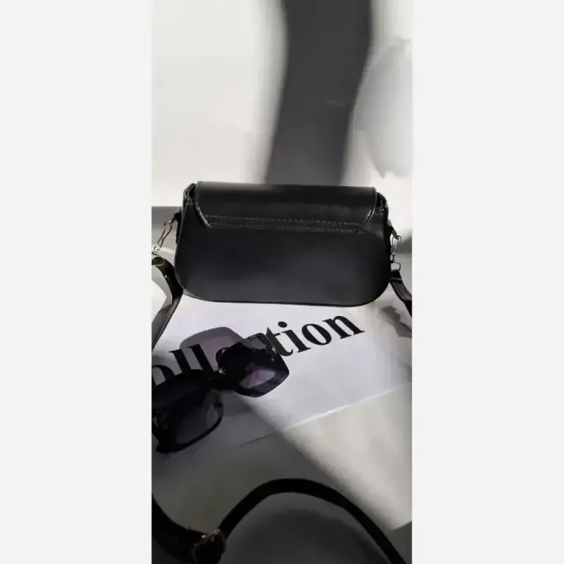 کیف چرم زنانه مدل مانیا رنگ مشکی سایز 15 در 20