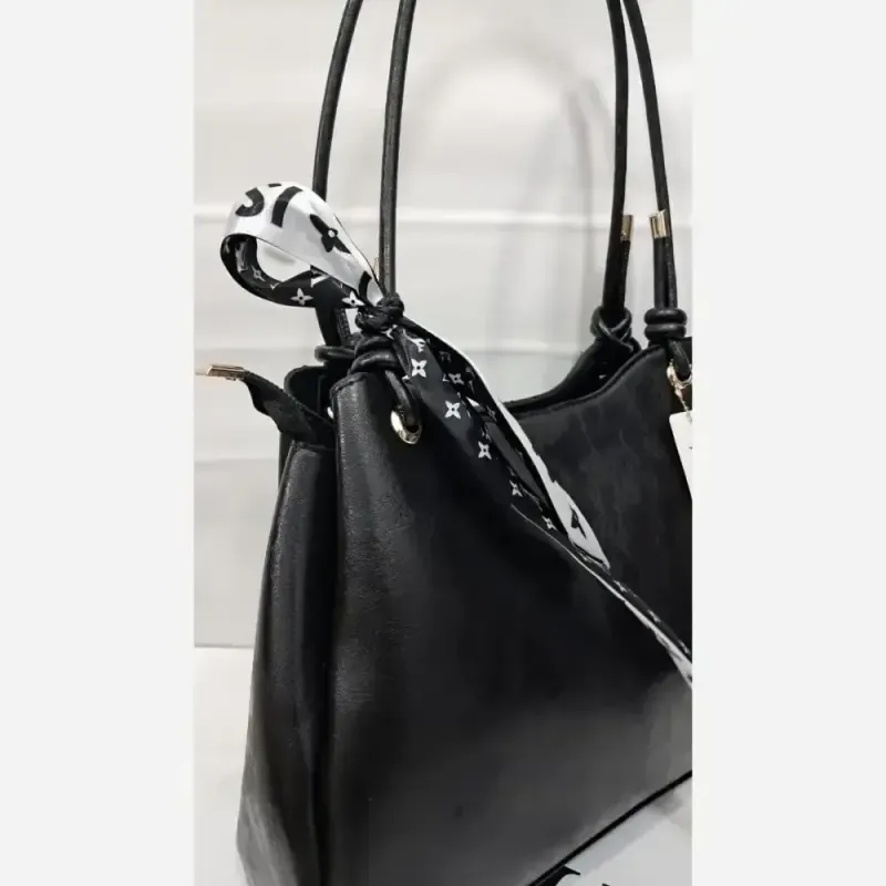 کیف چرم خارجی مدل آیلار مشکی سایز 33 در 28