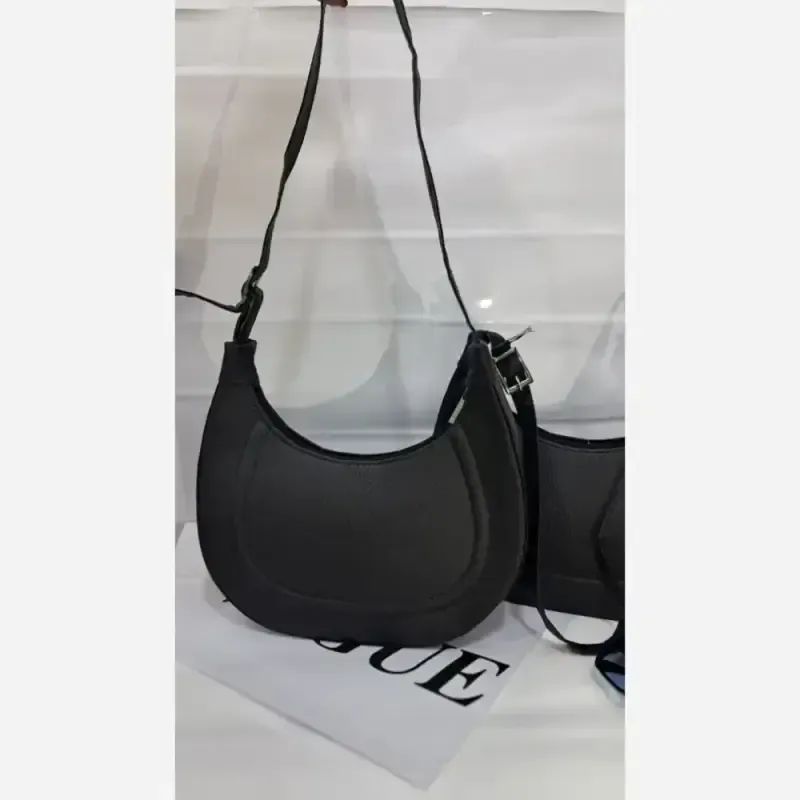 کیف مهرلین چرم مشکی سایز 15 در 20