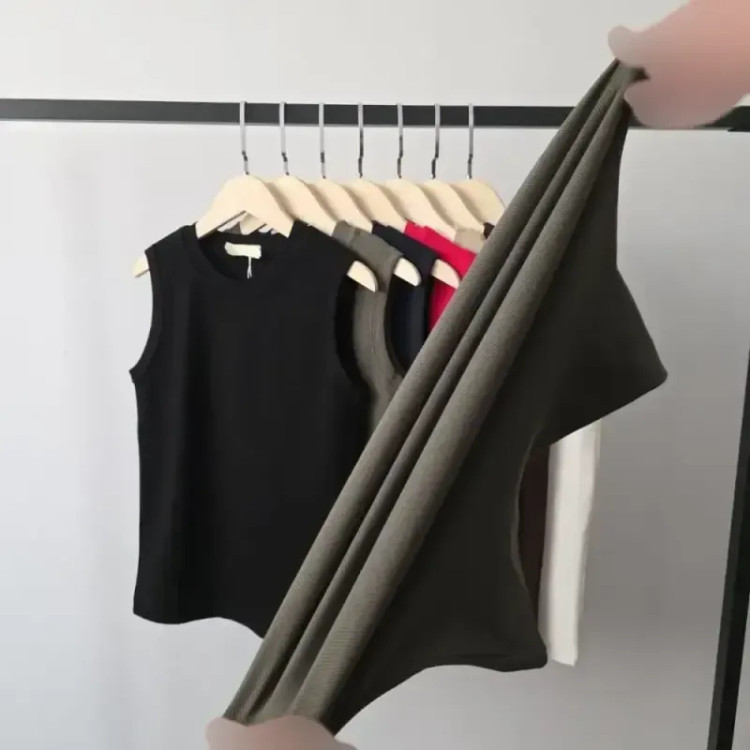 تاپ یقه گرد قواره دار کبریتی فانریپ پنبه فری سایز