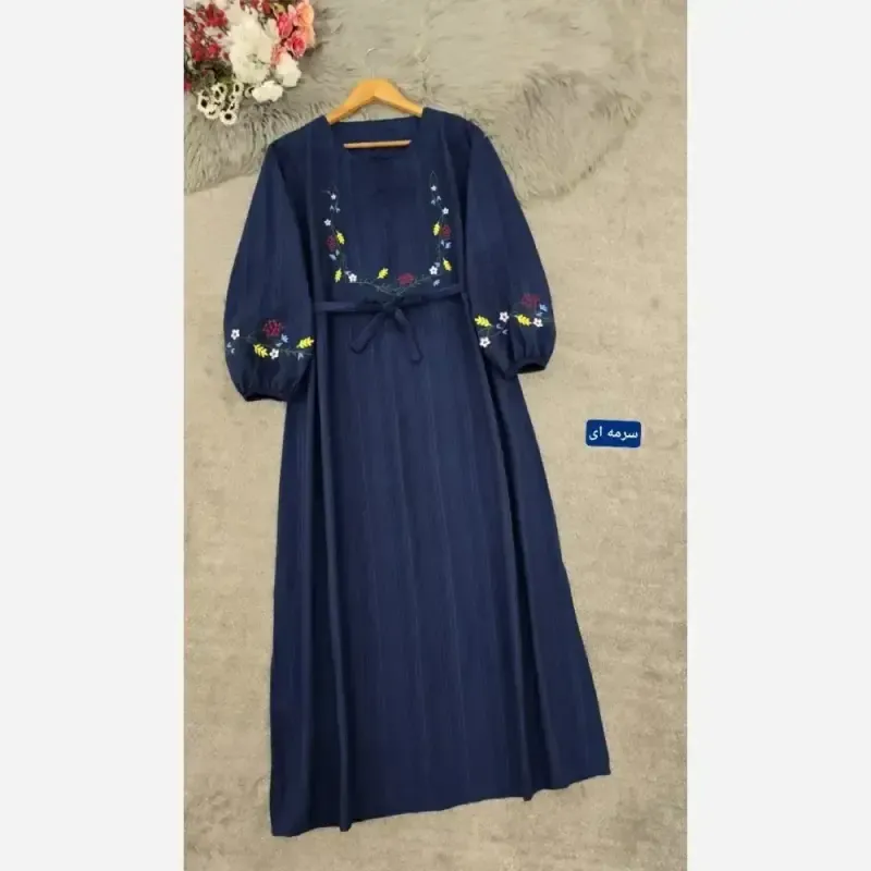 کفتان گلدوزی گلبرگ جنس بابوس فری سایز مناسب 40 تا 52