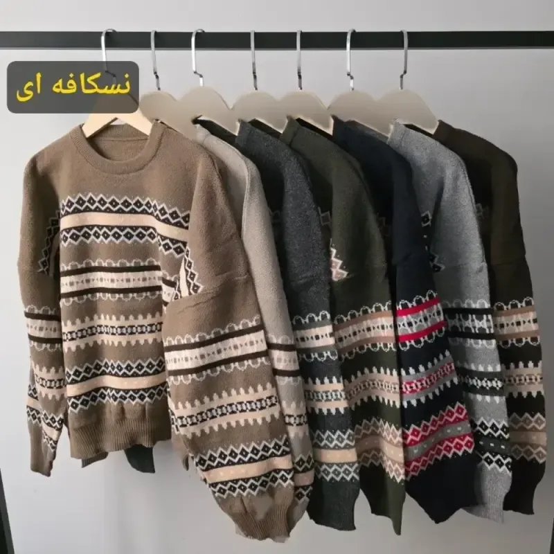 بافت سرخپوستی زنانه فری سایز نخ اکریلیک درجه یک با رنگ بندی متنوع