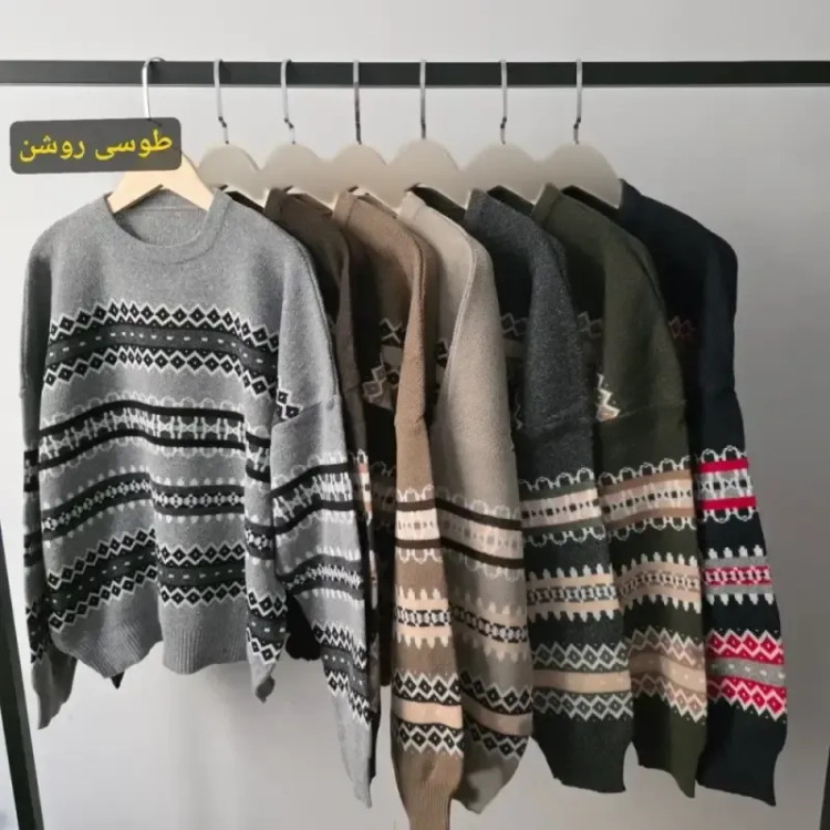 بافت سرخپوستی زنانه فری سایز نخ اکریلیک درجه یک با رنگ بندی متنوع