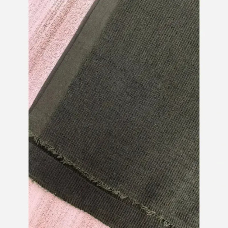 شال مخمل کبریتی لمه دار قهوه ای سبز فری سایز عرض 71 طول 200