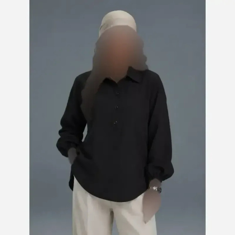 تونیک مانتویی پشت بلند زنانه جنس صوفیا ابروبادی فری سایز مشکی