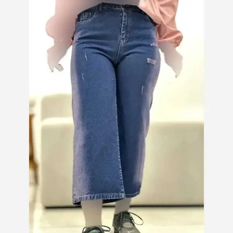 شلوار بگ جین زنانه رادو شسته شده و سنگشور شده رنگ صورتی و یخی سایز 38 تا 46