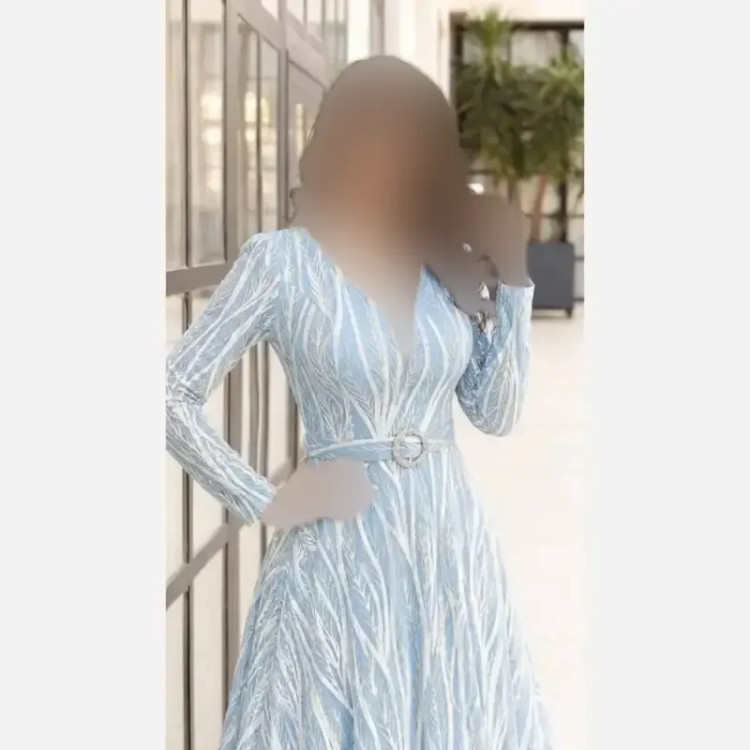 پیراهن مجلسی زنانه مدل پریزاد جنس شاین برجسته قد 150 استردار سایز 42 تا 50