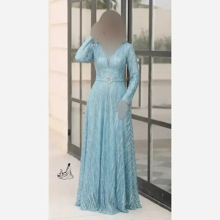 پیراهن مجلسی زنانه مدل پریزاد جنس شاین برجسته قد 150 استردار سایز 42 تا 50