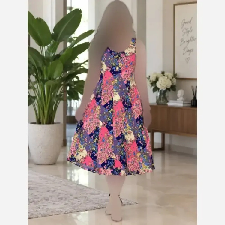 پیراهن زنانه الیزه اعلاء فری سایز تا 50 بهاره خنک و سبک