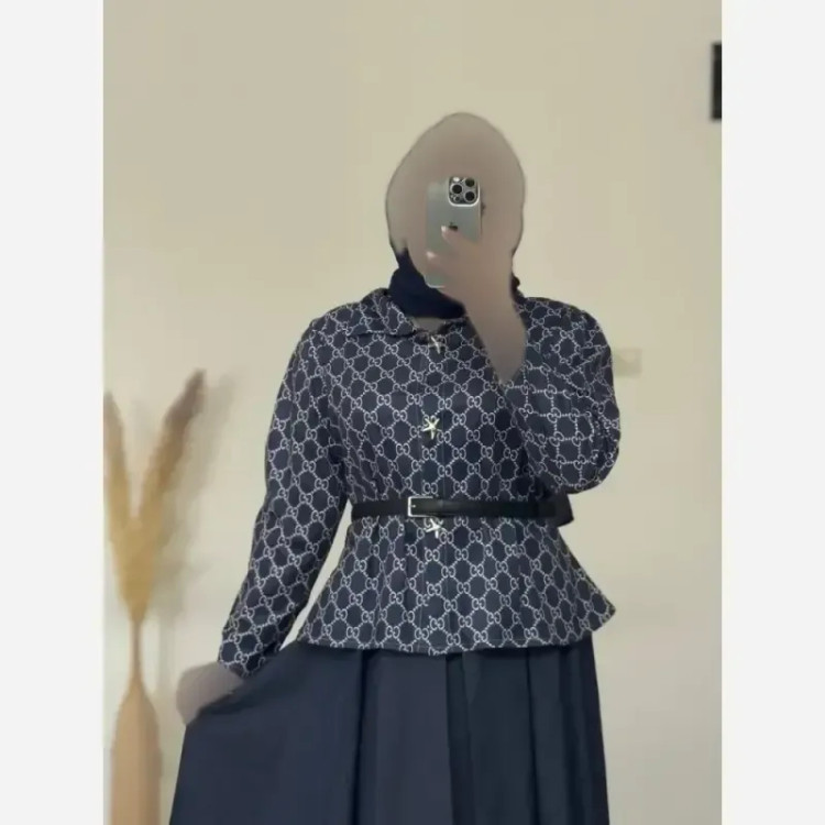 ست کت موهر سانتانا و دامن جین پنبه وارداتی