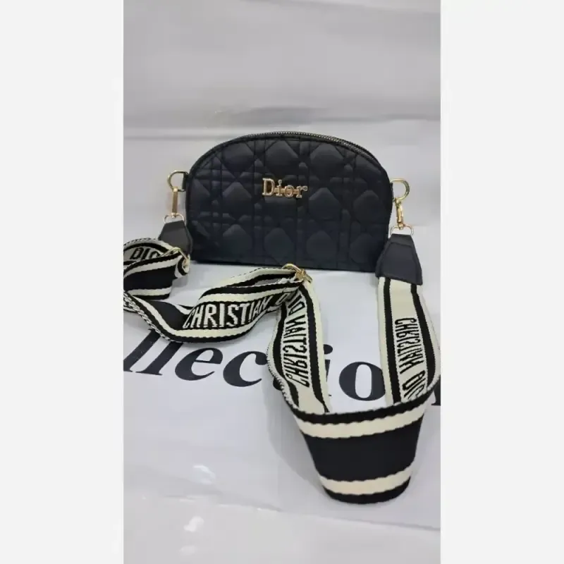 کیف اسپورت مشکی چرم سایز 18 در 12 با بند دوشی بلند