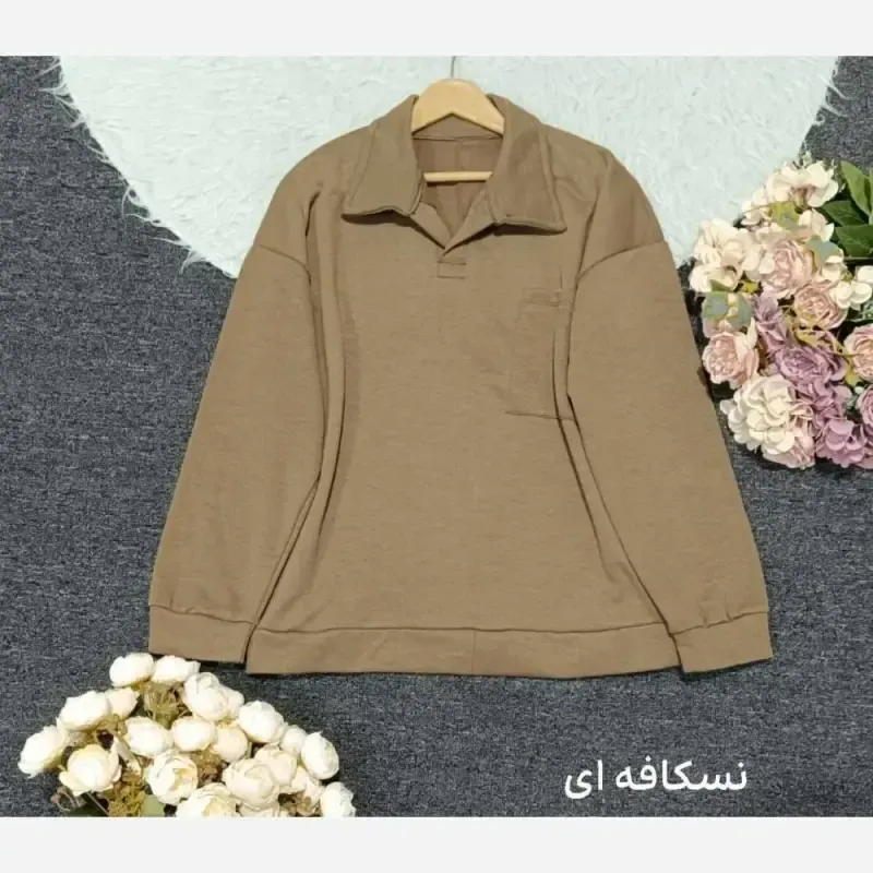 پولوشرت دورس اسپرت زنانه تو کرکی جیبدار رنگبندی متنوع سایز فری
