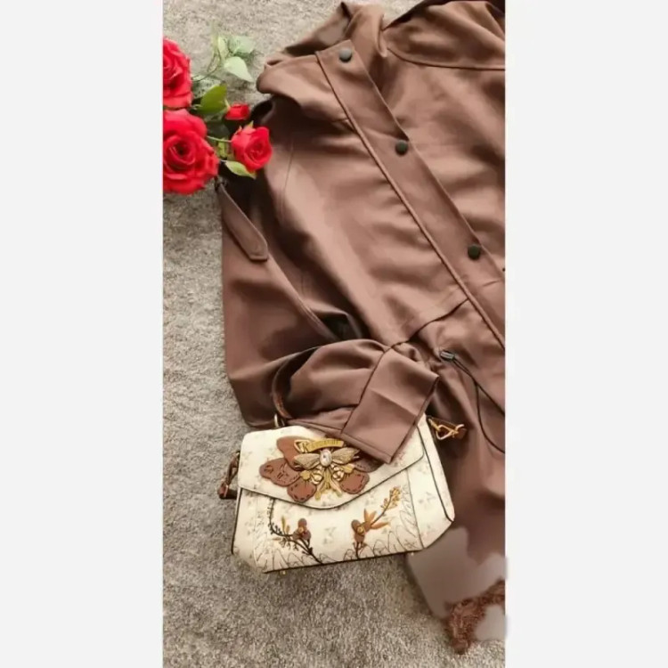 بارونی زنانه پرستو جنس کتان تی سی اعلا کمر گت دار رنگ بندی متنوع سایز 1 و 2