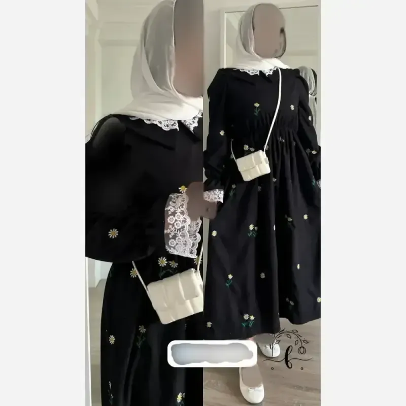 پیراهن مخمل موهر بلند زنانه مدل فرنیا رنگ مشکی و زرشکی