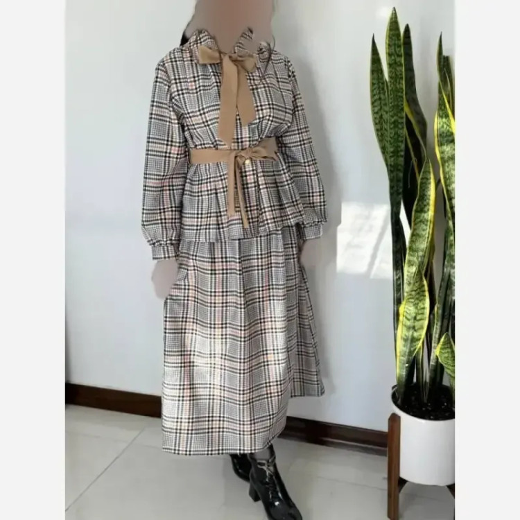 ست کت دامن پاییزه مخمل موهر درجه یک شیدا