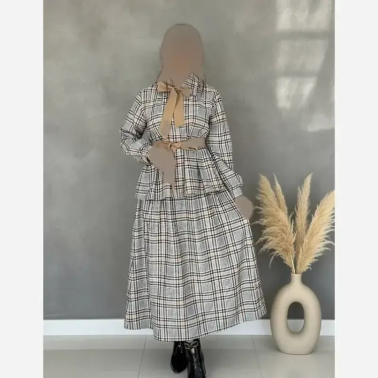 ست کت دامن پاییزه مخمل موهر درجه یک شیدا