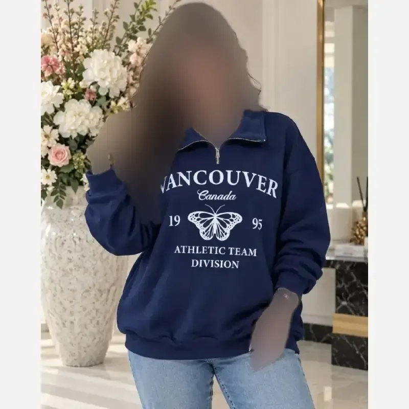 دورس توکرک نیم زیپ مدل Vancouver جنس دورس سه نخ اعلاء فری سایز تا 48