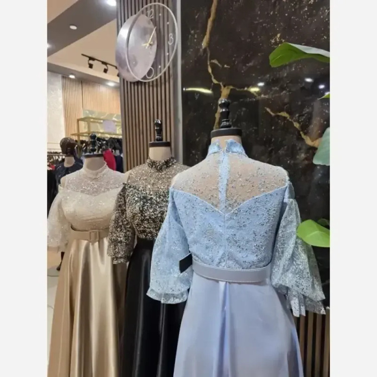 پیراهن مجلسی مدل پروانه جنس شاین و ساتن سایز 38 تا 50 رنگبندی متنوع
