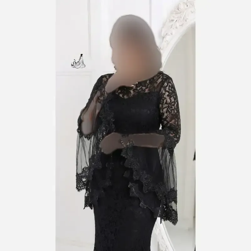 پیراهن مجلسی زنانه مدل کژال دانتل مخمل گیپور و تور کاپدار قد 155 سایز 36 تا 48