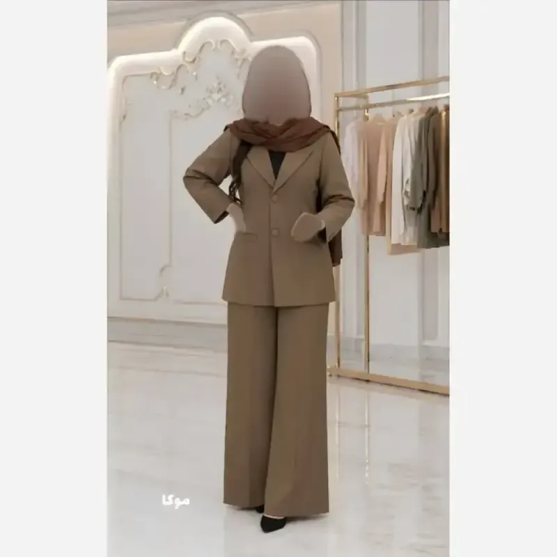 ست اداری زنانه جنس بزایاق ریزشی درجه یک رنگ بندی متنوع سایز 1 و 2