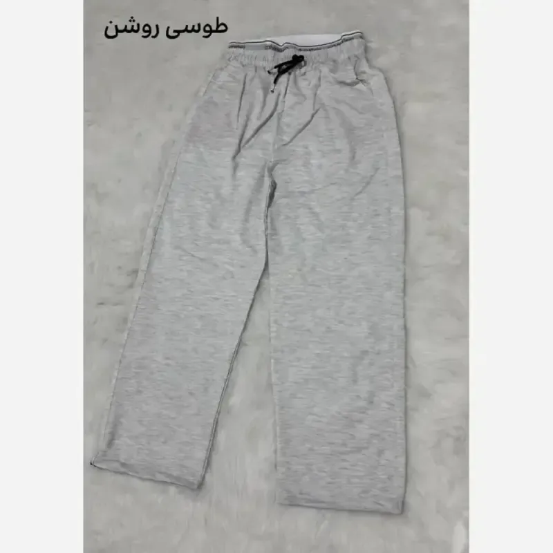 شلوار مردانه کمر کلوین دو حالته ملانژ دمپا گت دار فری سایز