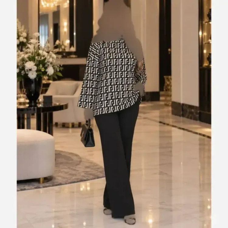 شومیز مجلسی زنانه ساتن زارا فندی قواره دار مناسب تا سایز 46