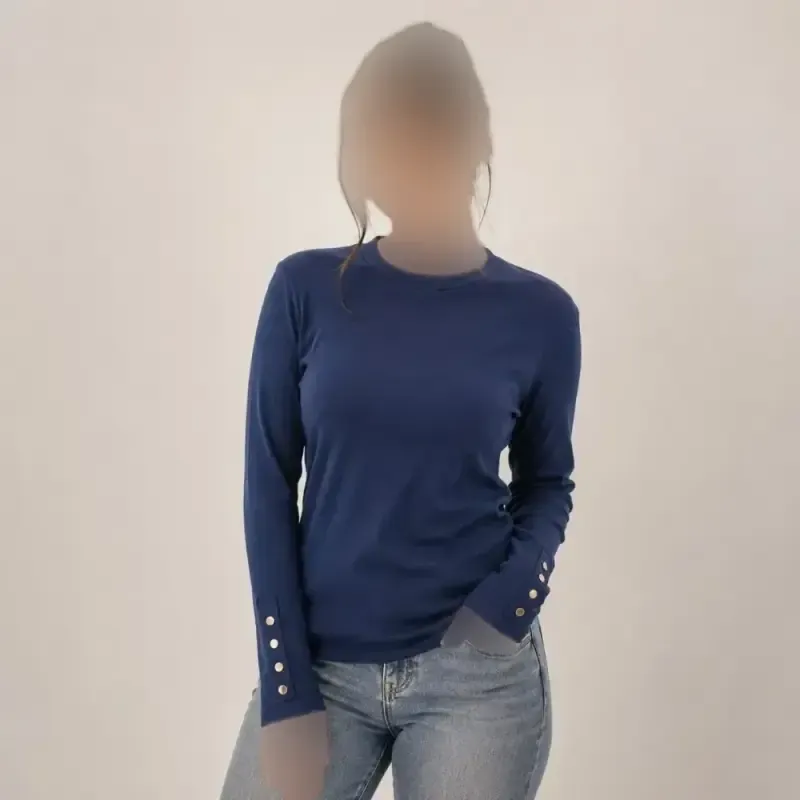 بلوز یقه گرد طرح زارا جنس فانریپ پنبه کبریتی فری سایز 36 تا 44