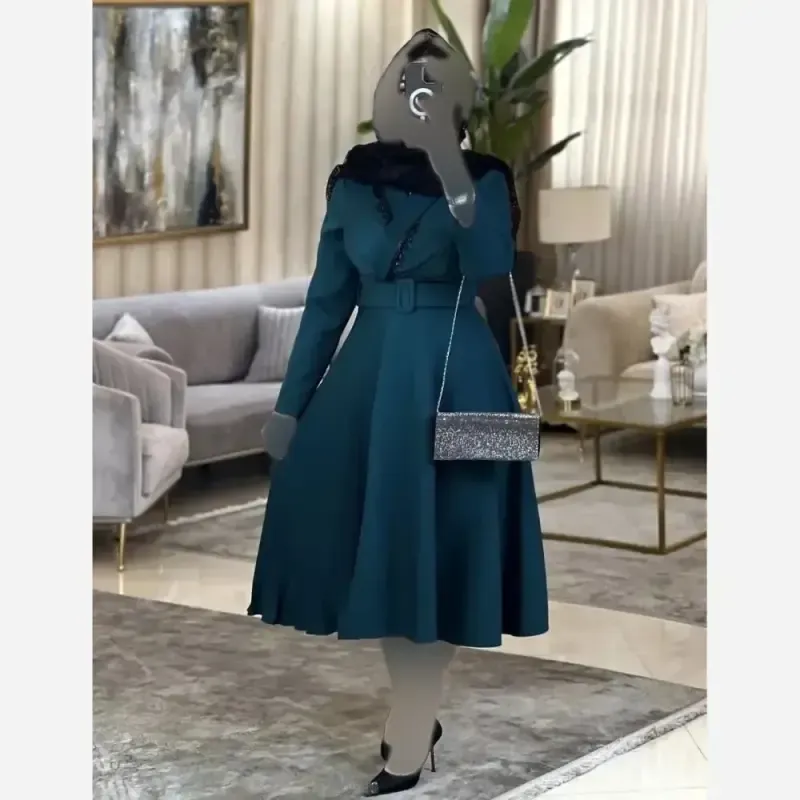 ماکسی مجلسی زنانه پارچه مازراتی دیزاین سنگ کریستال کاپ دار مشکی و سورمه ای