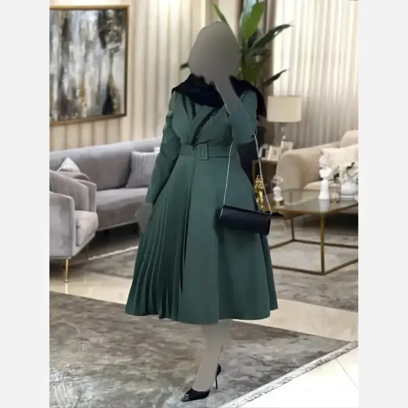 ماکسی مجلسی زنانه پارچه مازراتی دیزاین سنگ کریستال کاپ دار مشکی و سورمه ای