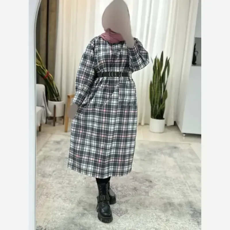 پیراهن کفتان آتوسا مخمل موهر پاییزه درجه یک