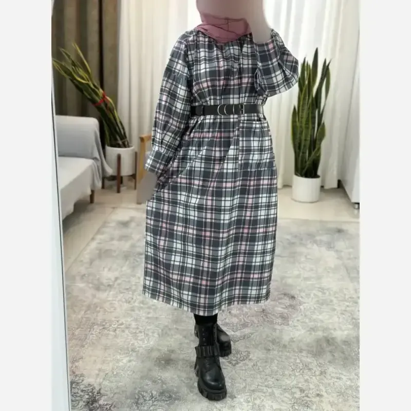 پیراهن کفتان آتوسا مخمل موهر پاییزه درجه یک