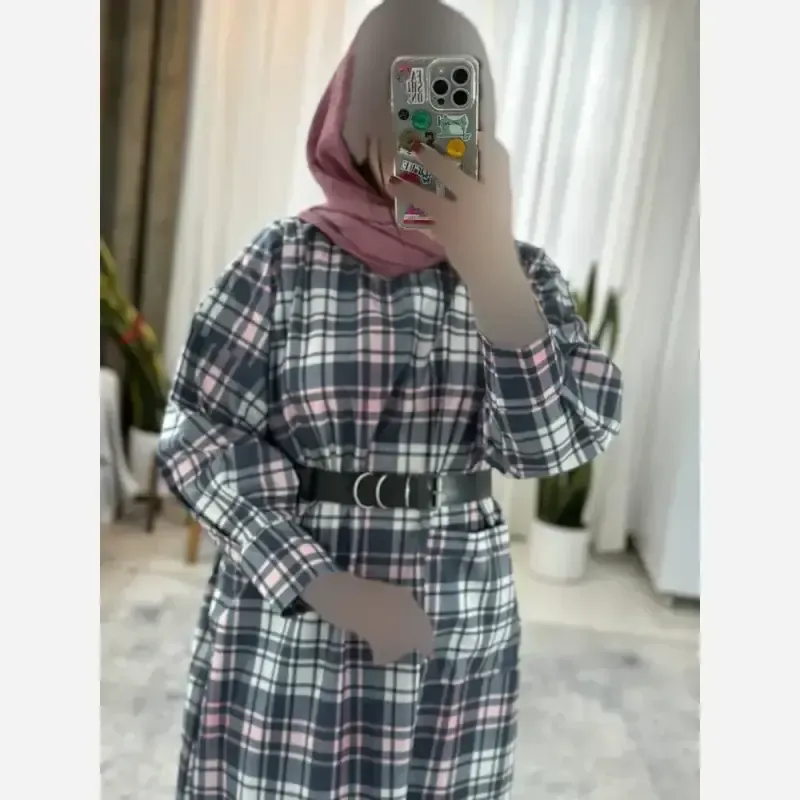 پیراهن کفتان آتوسا مخمل موهر پاییزه درجه یک