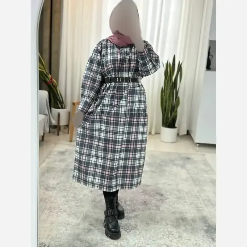 پیراهن کفتان آتوسا مخمل موهر پاییزه درجه یک