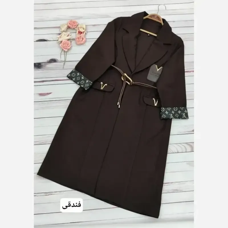 مانتو کتی پاییزه بلند مازراتی کجراه اعلا رنگ بندی متنوع سایز یک و دو