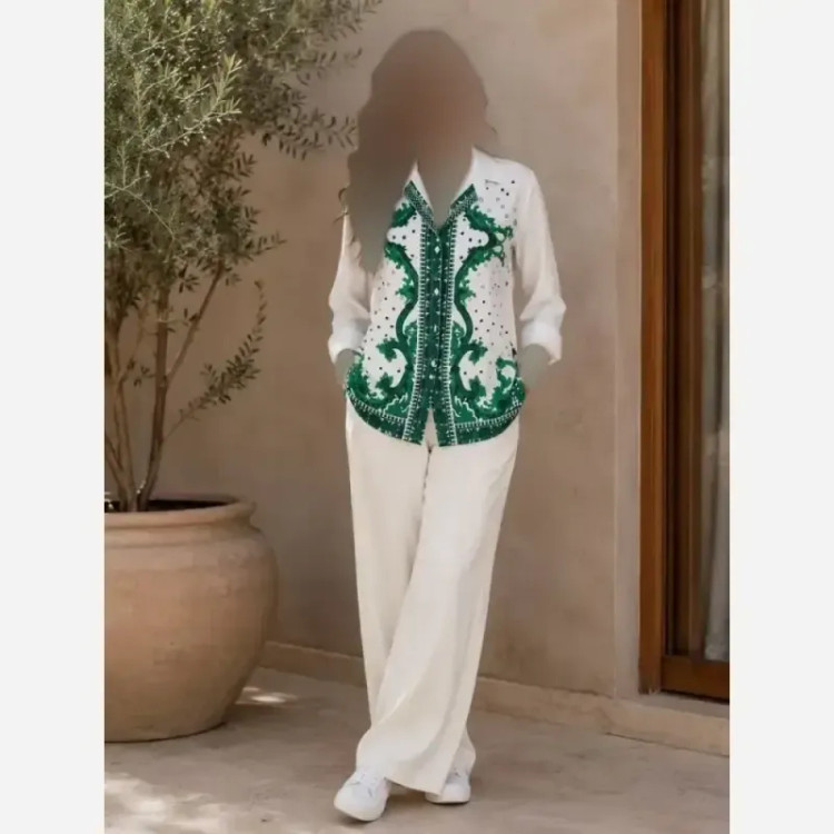 شومیز طرح دار الیزه زنانه درجه یک مناسب استایل روزمره و نیمه رسمی