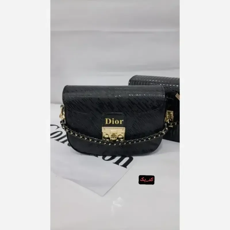 کیف زنانه جیوا چرم ورنی درجه یک با بند دوشی بلند