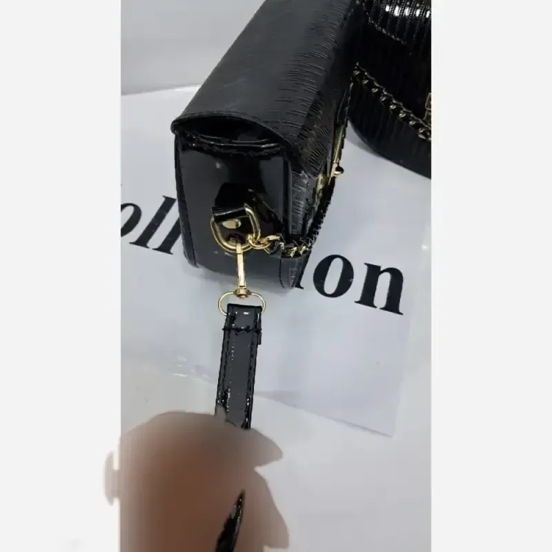 کیف زنانه جیوا چرم ورنی درجه یک با بند دوشی بلند