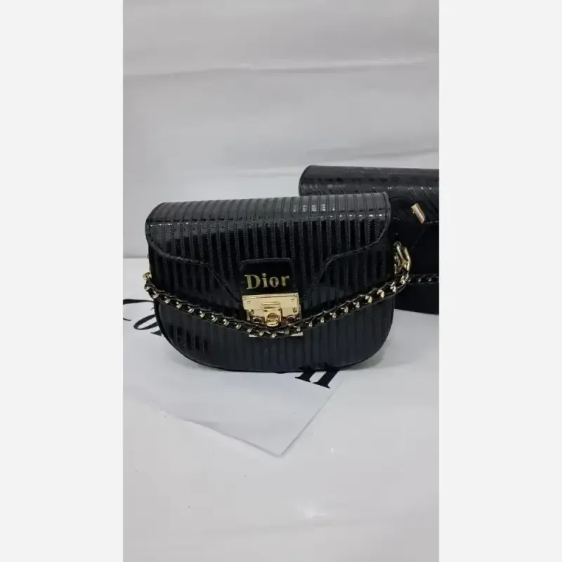 کیف زنانه جیوا چرم ورنی درجه یک با بند دوشی بلند