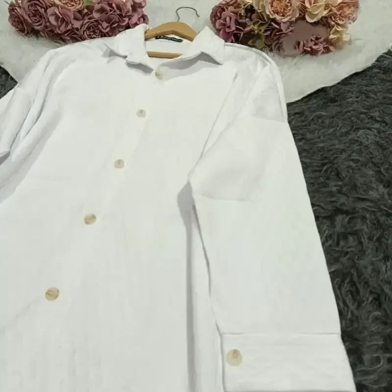 شومیز مانتویی فیتیله ای ضخیم فری سایز رنگ بندی متنوع
