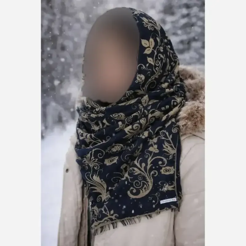شال بافت زنانه سوفیا ریزبافت لطیف و گرم ابعاد 190 در 40 سانتی متر